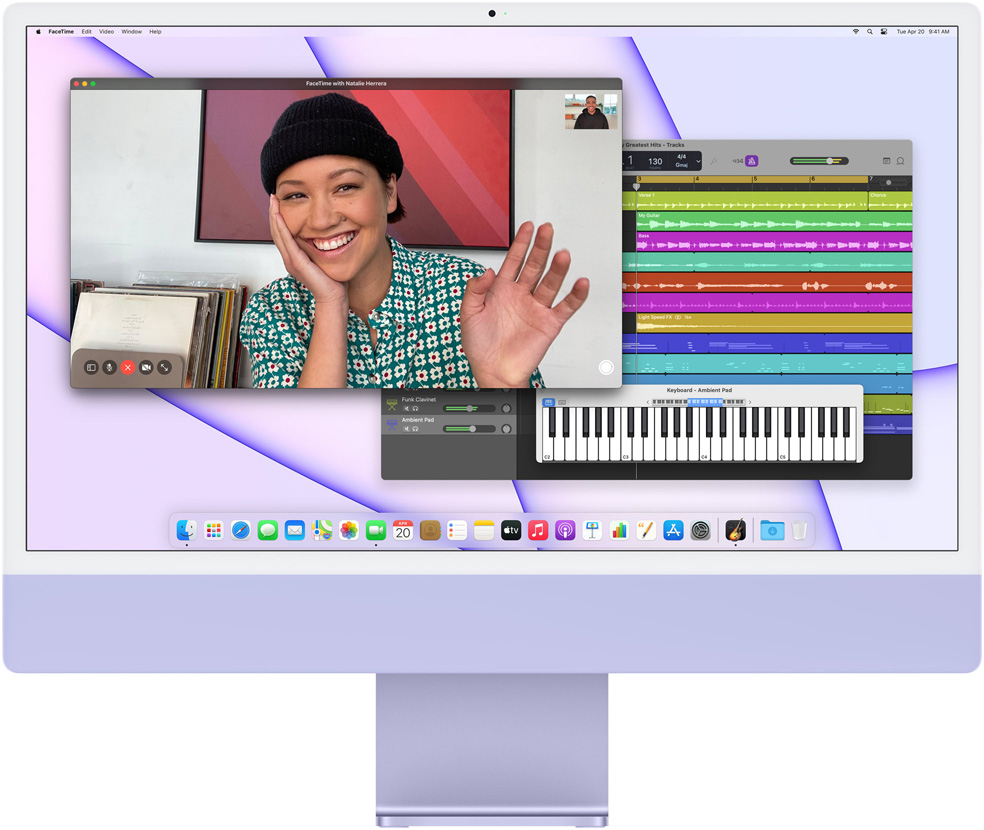 Apple iMac 24" 4.5K M1 Chip 8-Core GPU Magic Keyboard with Numeric Keypad 8GB/256GB